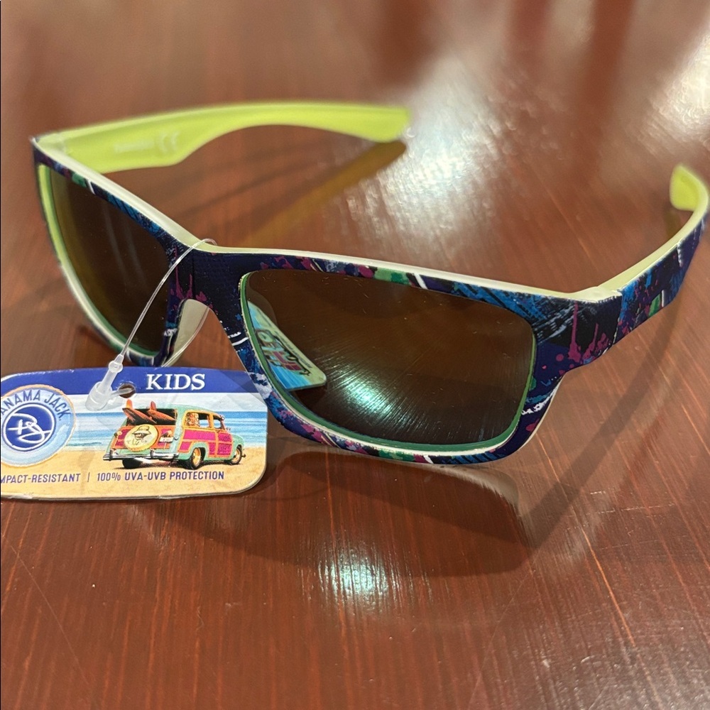 Panama Jack Kids full frame mirror sunglasses impact resist 100% UVA-UVB protect